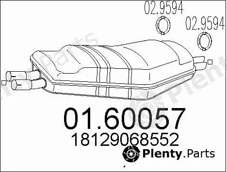 MTS 01.60057 — Rear Muffler