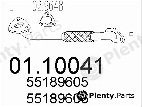 MTS 01.10041 — Exhaust Pipe