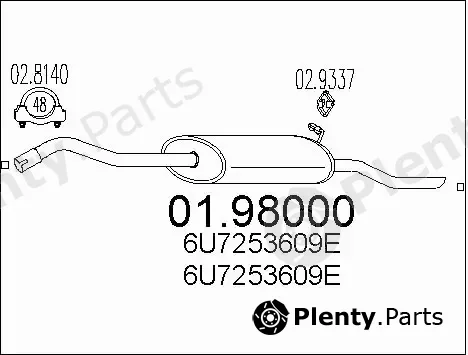 MTS 01.98000 — Rear Muffler