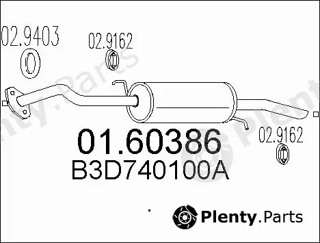 MTS 01.60386 — Rear Muffler