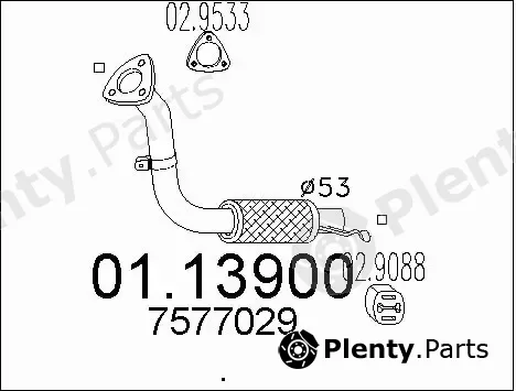 MTS 01.13900 — Exhaust Pipe