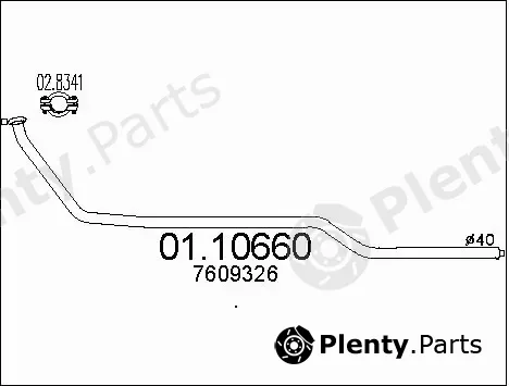 MTS 01.10660 — Exhaust Pipe