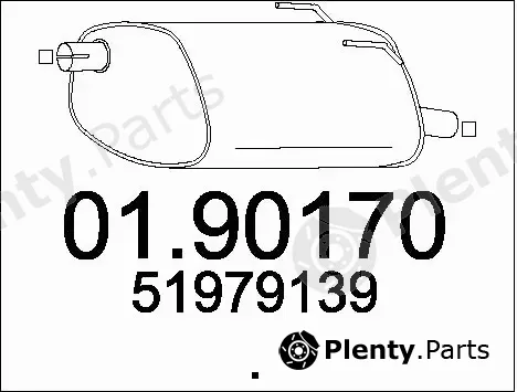 MTS 01.90170 — Rear Muffler