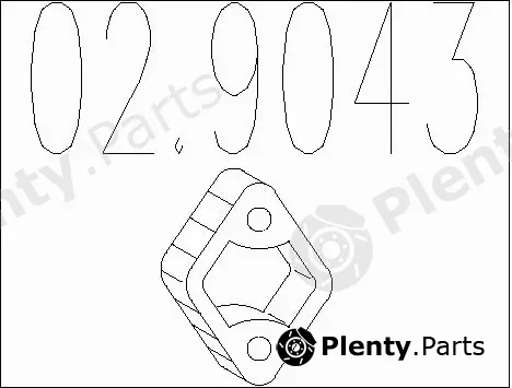 MTS 02.9043 — Rubber Buffer, muffler