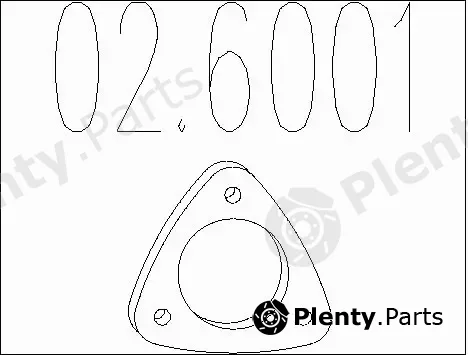 MTS 02.6001 — Gasket, exhaust pipe