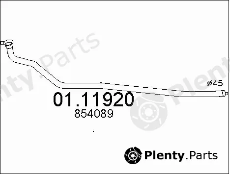 MTS 01.11920 — Exhaust Pipe
