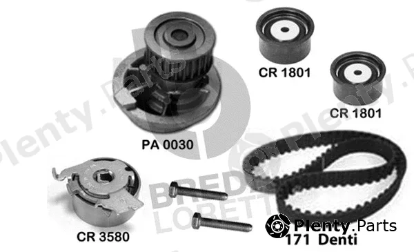 Breda Lorett KPA0159A — Water Pump & Timing Belt Kit