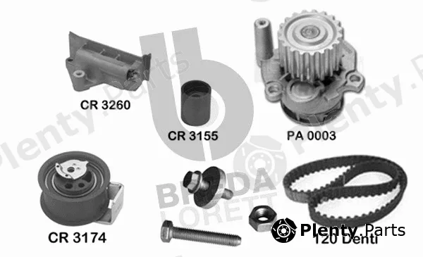 Breda Lorett KPA0618B — Water Pump & Timing Belt Kit