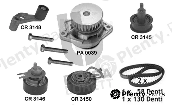 Breda Lorett KPA0288A — Water Pump & Timing Belt Kit