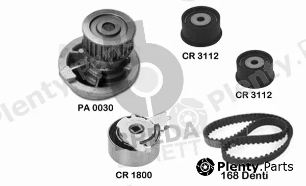 Breda Lorett KPA0369A — Water Pump & Timing Belt Kit