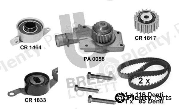 Breda Lorett KPA0016A — Water Pump & Timing Belt Kit
