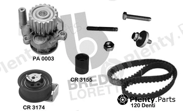 Breda Lorett KPA0723B — Water Pump & Timing Belt Kit
