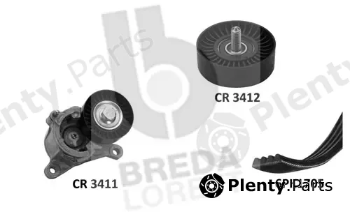 Breda Lorett KCA0018 — V-Ribbed Belt Set