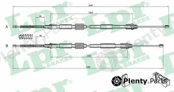 LPR C0259B — Cable Pull, parking brake