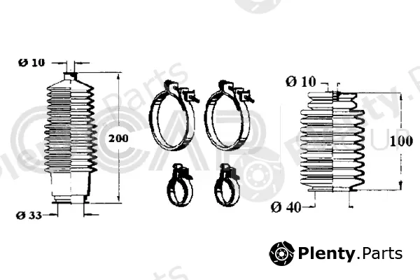 Ocap 0902230 — Bellow Kit, steering