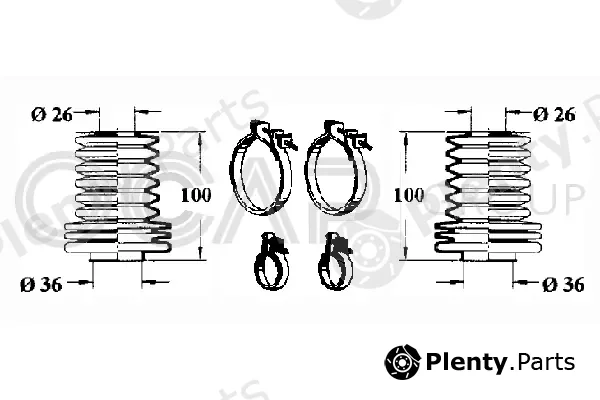 Ocap 0901620 — Bellow Kit, steering