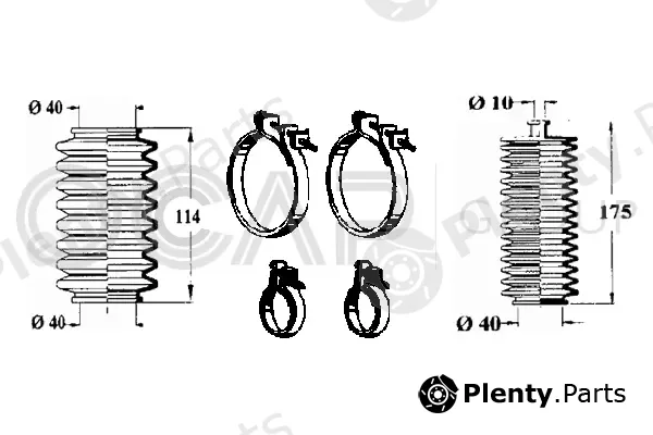 Ocap 0901548 — Bellow Kit, steering