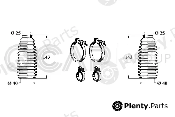 Ocap 0901624 — Bellow Kit, steering