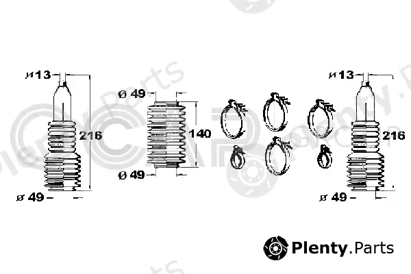Ocap 0901843 — Bellow Kit, steering