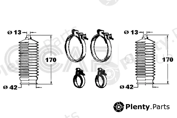 Ocap 0901840 — Bellow Kit, steering