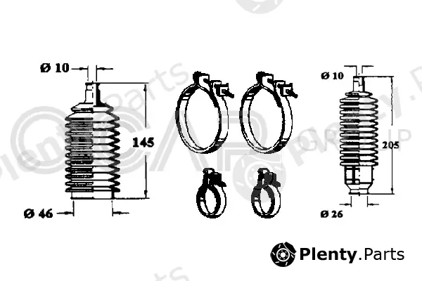 Ocap 0900596 — Bellow Kit, steering