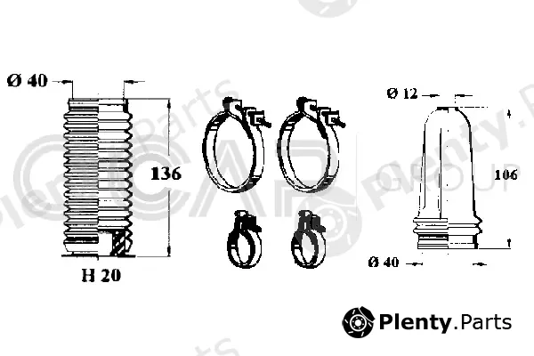 Ocap 0900311 — Bellow Kit, steering