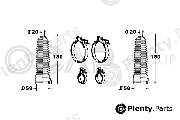 Ocap 0901856 — Bellow Kit, steering