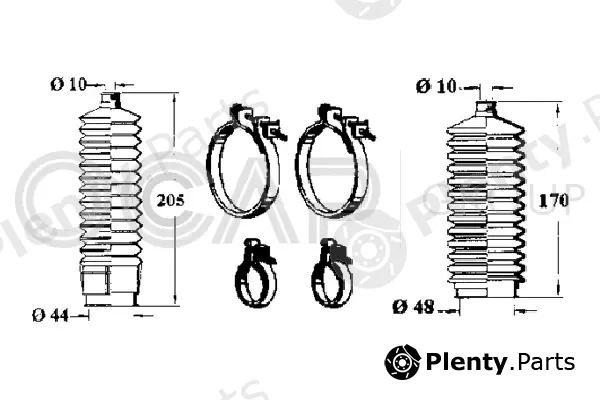 Ocap 0900522 — Bellow Kit, steering