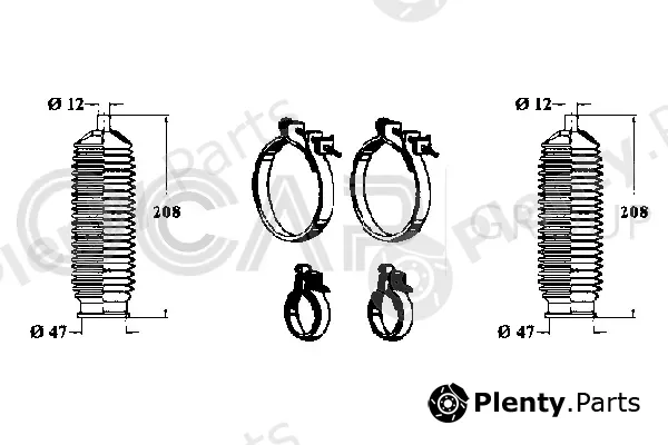 Ocap 0902876 — Bellow Kit, steering