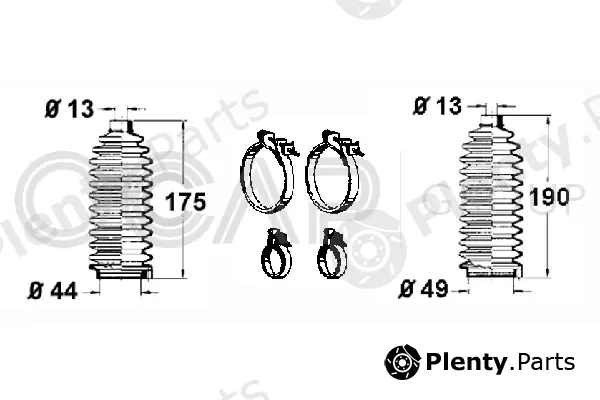 Ocap 0902542 — Bellow Kit, steering