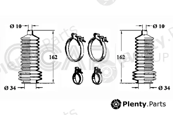 Ocap 0901621 — Bellow Kit, steering
