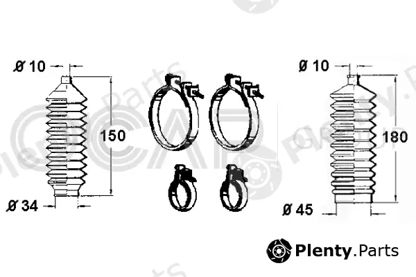 Ocap 0901640 — Bellow Kit, steering