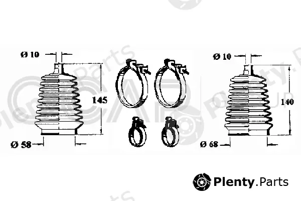 Ocap 0901018 — Bellow Kit, steering