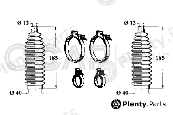 Ocap 0902520 — Bellow Kit, steering