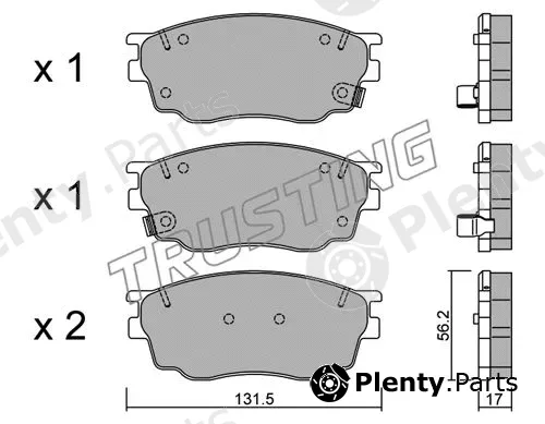 Trusting 491.0 — Brake Pad Set, disc brake