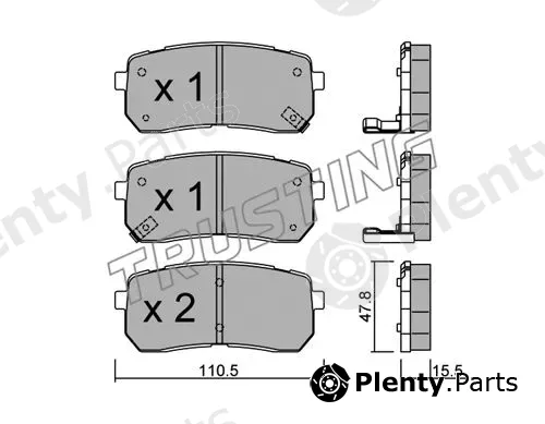 Trusting 802.0 — Brake Pad Set, disc brake