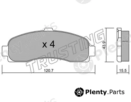 Trusting 147.0 — Brake Pad Set, disc brake