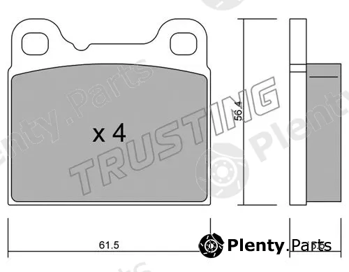 Trusting 209.0 — Brake Pad Set, disc brake