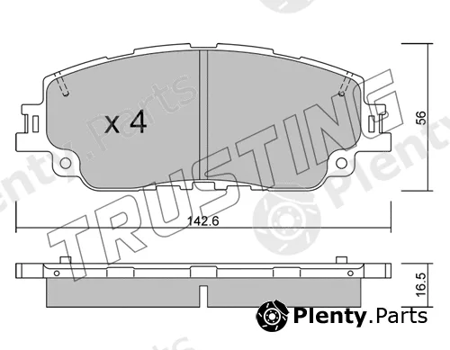 Trusting 1227.0 — Brake Pad Set, disc brake