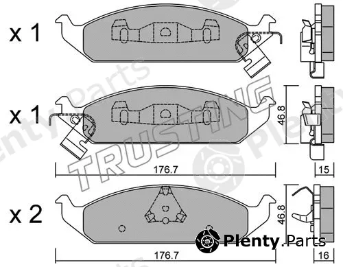 Trusting 364.0 — Brake Pad Set, disc brake
