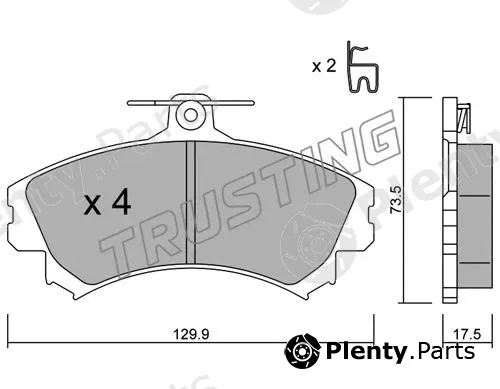 Trusting 225.1 — Brake Pad Set, disc brake
