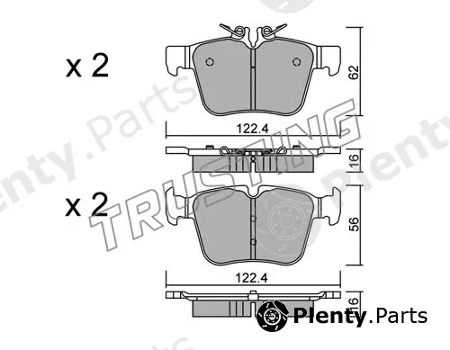 Trusting 1044.0 — Brake Pad Set, disc brake