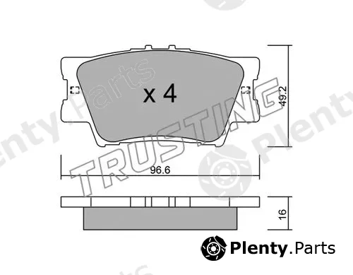 Trusting 765.0 — Brake Pad Set, disc brake