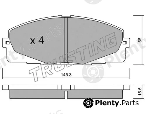 Trusting 900.0 — Brake Pad Set, disc brake