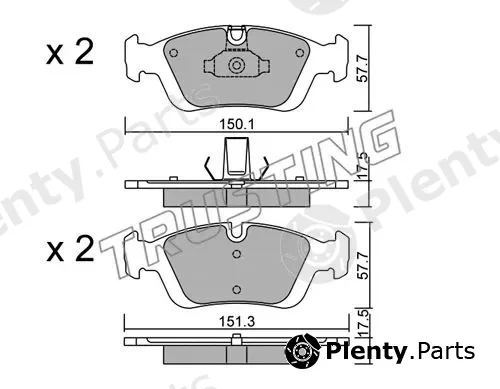 Trusting 321.0 — Brake Pad Set, disc brake
