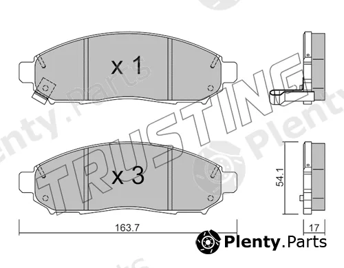 Trusting 759.0 — Brake Pad Set, disc brake