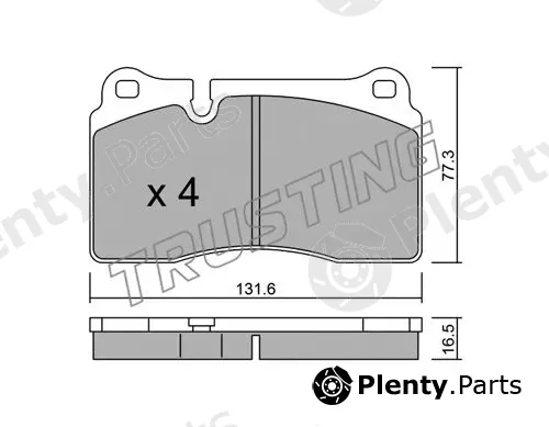 Trusting 675.0 — Brake Pad Set, disc brake
