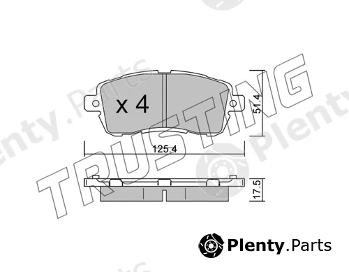 Trusting 1185.0 — Brake Pad Set, disc brake