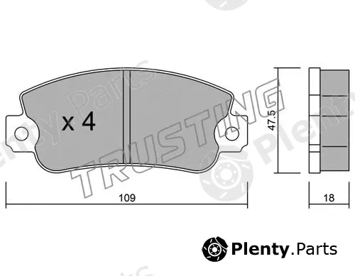 Trusting 035.0 — Brake Pad Set, disc brake