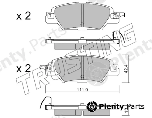 Trusting 1158.0 — Brake Pad Set, disc brake